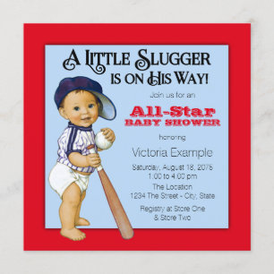 Baseball-Baby-Party Einladung