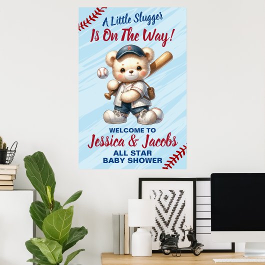 Baseball-Baby-Party Poster (Heimbüro)