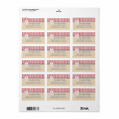 Baseball Baby Showadresse Adressaufkleber (Vorne)