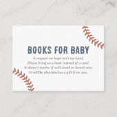 Baseball Baby Showbücher für Baby Begleitkarte (Vorderseite)
