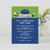 Baseball Baby Shower Einladungen (Stehend Vorderseite)