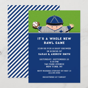 Baseball Baby Shower Einladungen
