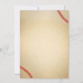 Baseball Baby Shower Einladungen - Kleines Gepäck (Rückseite)