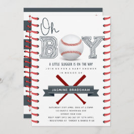 Baseball Baby Shower Oh Boy Einladung