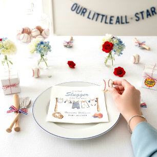 Baseball Baby Shower Servietten für kleinen Slugge