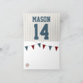 Baseball Babydusche danke Ihnen Karten (Innenseite)