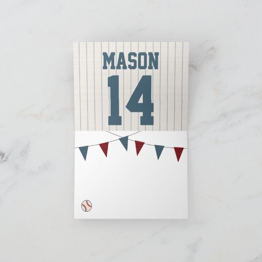 Baseball Babydusche danke Ihnen Karten (Innenseite)