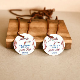 Baseball Babydusche Danke Tags Geschenkanhänger