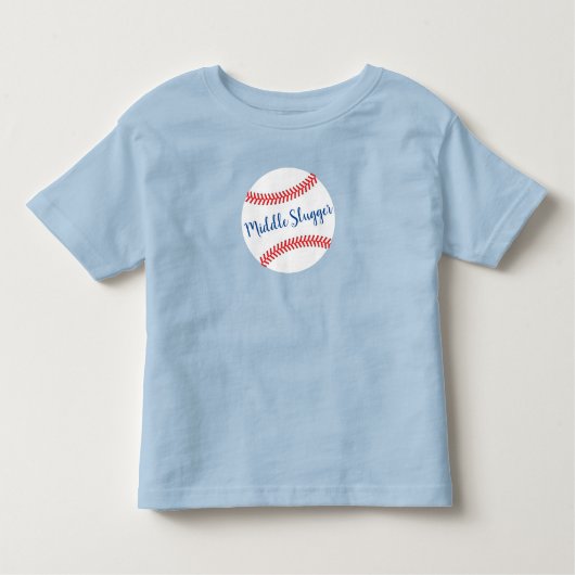 Baseball Babydusche Kleines Gepäck Kleinkind T-shirt (Vorderseite)