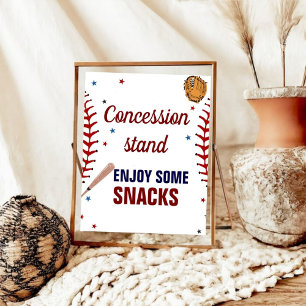 Baseball Babydusche Konzession Ständer Unterhaltun Poster