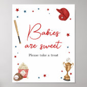 Baseball Babydusche sind süß Poster (Vorne)