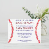 Baseball-Babyparty-Einladung Einladung (Stehend Vorderseite)