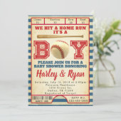 Baseball-Babyparty-Einladung laden ein Einladung (Stehend Vorderseite)