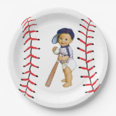 Baseball-Babyparty-Pappteller Pappteller (Vorderseite)