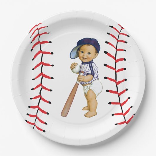 Baseball-Babyparty-Pappteller Pappteller (Vorderseite)
