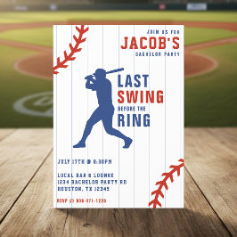 Baseball Bachelor Party Last Swing Before the Ring Einladung