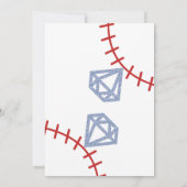 Baseball Bachelorette Wochenende Stadtrundgang Einladung (Rückseite)