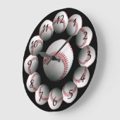Baseball background watch große wanduhr (Winkel)