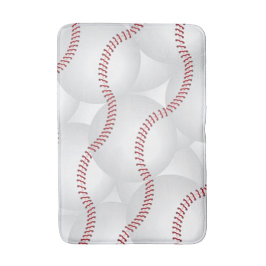 Baseball Badematte (Vorderseite Vertikal)