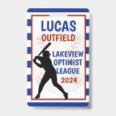 Baseball Bag Tag Ausweis (Back)