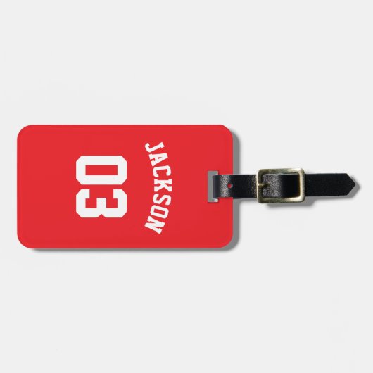 Baseball Bag Tag Gepäckanhänger (Vorderseite horizontal)