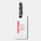  Baseball Bag Tag Gepäckanhänger (Rückseite vertikal)