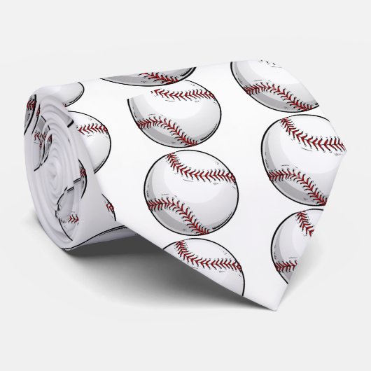 Baseball-Ball 1 Krawatte (Gerollt)