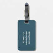 Baseball - Ball and Player silhouette Name Address Gepäckanhänger (Rückseite vertikal)