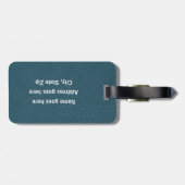 Baseball - Ball and Player silhouette Name Address Gepäckanhänger (Rückseite horizontal)