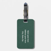 Baseball - Ball and Player silhouette Name Address Gepäckanhänger (Rückseite vertikal)