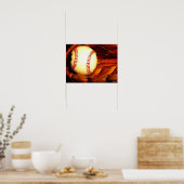 Baseball-Ball-Artwork-Poster Poster (Küche)