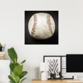 Baseball Ball Artwork Square Poster (Heimbüro)