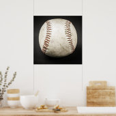 Baseball Ball Artwork Square Poster (Küche)