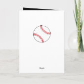 Baseball Ball Black Vielen Dank Coach Foto-Karte Dankeskarte (Rückseite)
