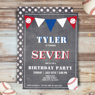 Baseball Ball Chalkboard Sports Kindergeburtstag Einladung