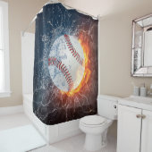 Baseball Ball Duschvorhang (Beispiel)