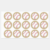 Baseball Ball Etiketten (Blatt)