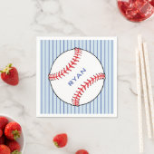Baseball Ball Geburtstag Personalisiert Kids Party Serviette (Beispiel)