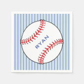 Baseball Ball Geburtstag Personalisiert Kids Party Serviette (Vorderseite)