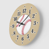 Baseball Ball Große Wanduhr (Winkel)