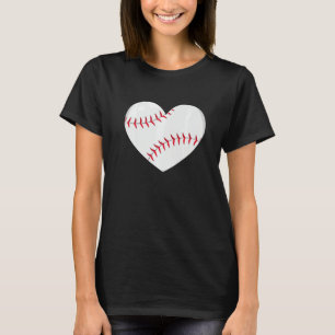 Baseball-Ball Herztag Valentinstag für Baseball T-Shirt