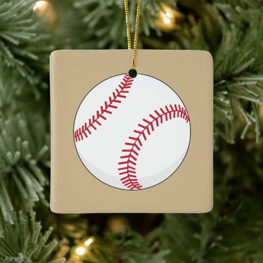 Baseball Ball Keramikornament (Baum)