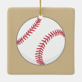 Baseball Ball Keramikornament (Rückseite)