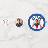 Baseball Ball Kids Foto Geburtstagsparty Konfetti (Vorderseiten)