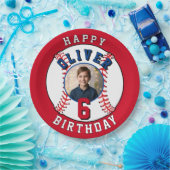 Baseball Ball Kids Foto Geburtstagsparty Pappteller (Party)