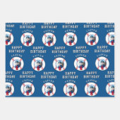 Baseball Ball Kinder Geburtstagsfoto Geschenkpapier Set (Vorderseite 2)