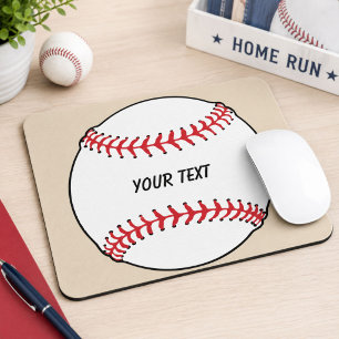 Baseball-Ball mit benutzerdefiniertem Text Mousepad