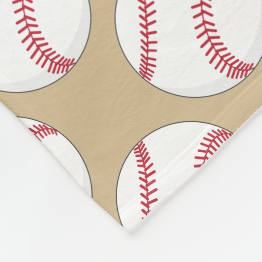Baseball-Ball-Muster Fleecedecke (Ecke)