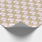Baseball-Ball-Muster Geschenkpapier (Ecke)