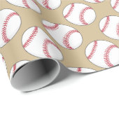 Baseball-Ball-Muster Geschenkpapier (Rolleneckpunkt)